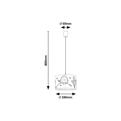 Rabalux - Kinder hanglamp aan een koord 1xE27/40W/230V