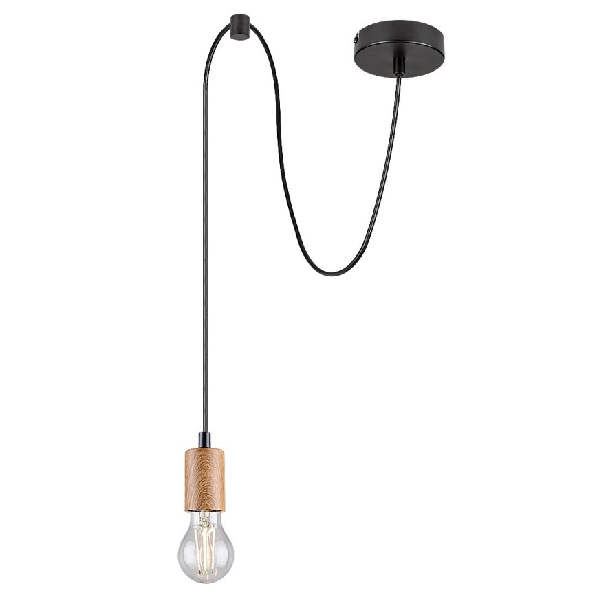 Rabalux - Hanglamp aan kabel 1xE27/60W/230V beukenhout