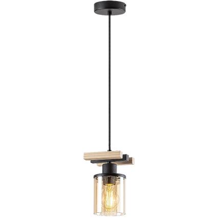 Rabalux - Hanglamp aan stang 1xE27/25W/230V dennenhout