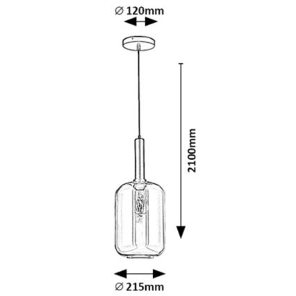 Rabalux - Hanglamp aan kabel 1xE27/40W/230V