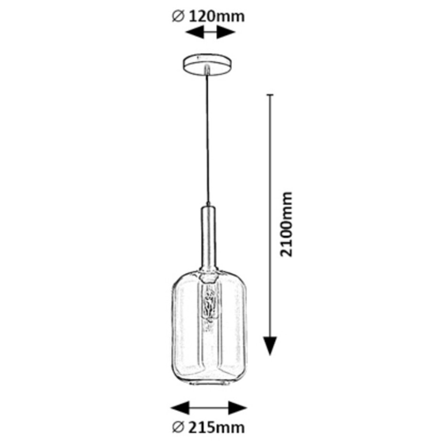 Rabalux - Hanglamp aan kabel 1xE27/40W/230V