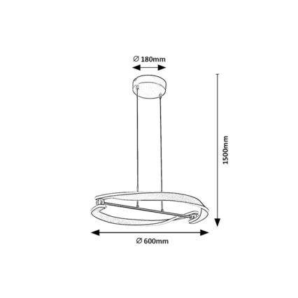 Rabalux - LED hanglamp met kabel LED/40W/230V 3000K