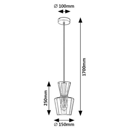 Rabalux - Hanglamp aan een koord 1xE27/60W/230V