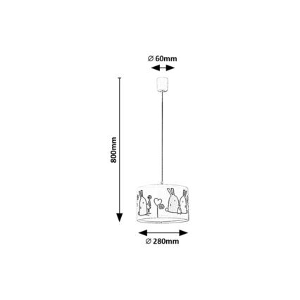 Rabalux - Kinder hanglamp aan een koord 1xE27/40W/230V