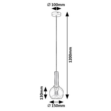 Rabalux - Hanglamp aan een koord 1xE27/40W/230V