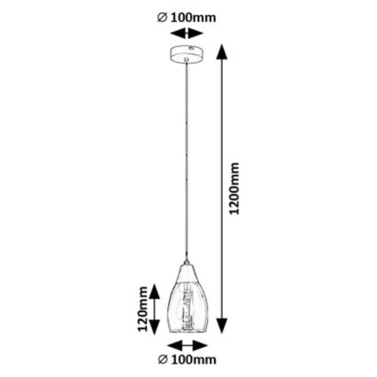 Rabalux - Hanglamp aan een koord 1xE27/15W/230V