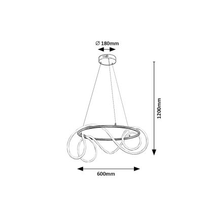 Rabalux - LED Hanglamp aan een koord LED/54W/230V