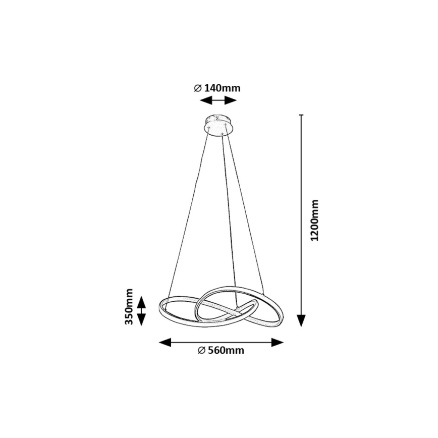 Rabalux - LED Hanglamp aan een koord LED/36W/230V 3000K goud
