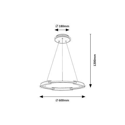 Rabalux - LED Hanglamp aan een koord LED/45W/230V 3000K/4000K