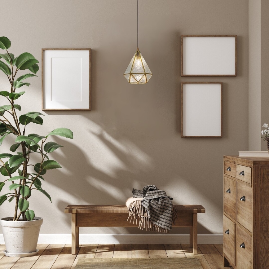Rabalux - Tiffany glas-in-lood Hanglamp aan een touw 1xE14/40W/230V goud