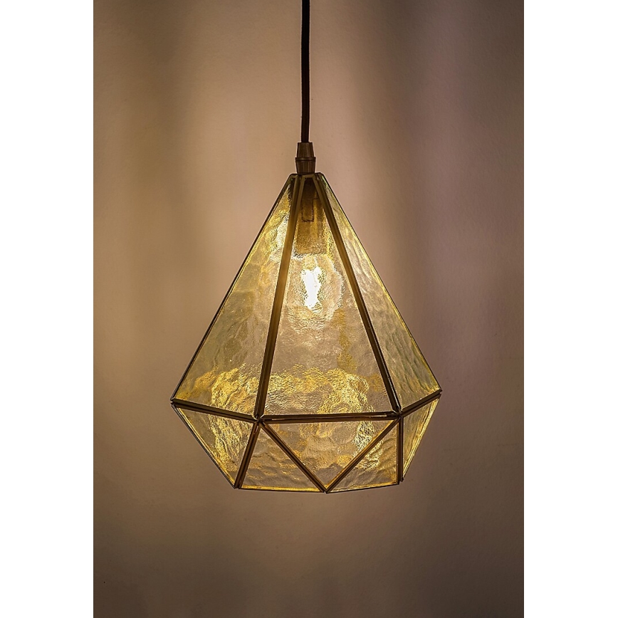 Rabalux - Tiffany glas-in-lood Hanglamp aan een touw 1xE14/40W/230V goud
