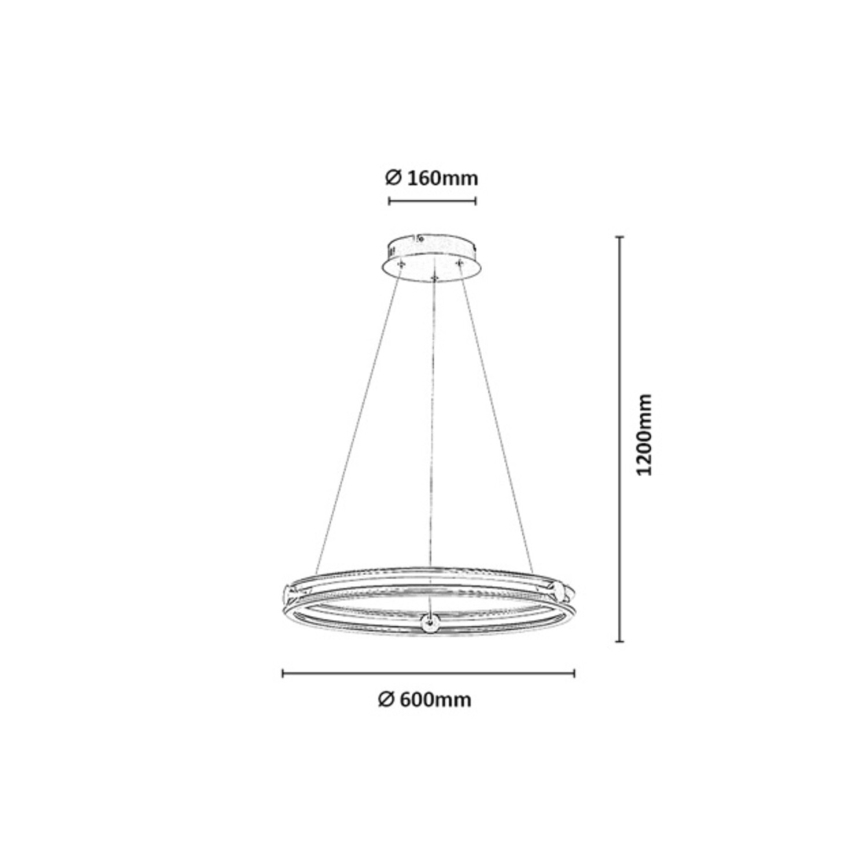 Rabalux - LED dimbare hanglamp aan kabel LED/60W/230V 3000-6500K grijs + afstandsbediening