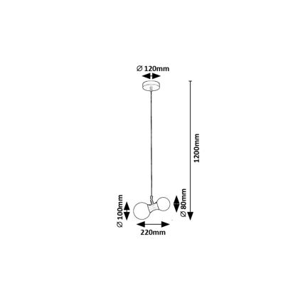 Rabalux - Hanglamp aan een koord 2xG9/28W/230V