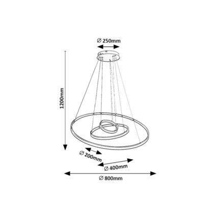Rabalux - LED dimbare hanglamp aan kabel LED/100W/230V 3000-6500K + met afstandsbediening