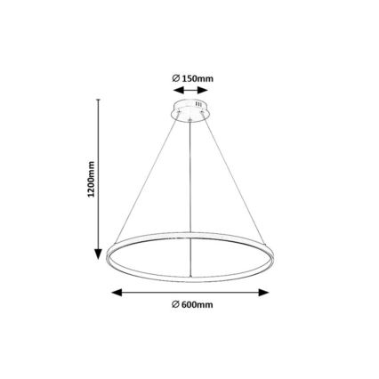 Rabalux - LED-kroonluchter met kabel LED/55W/230V 3000K
