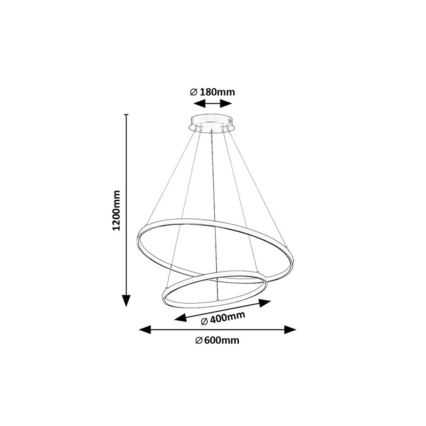 Rabalux - Dimbare LED-hanglamp met kabel LED/75W/230V 3000–6500K inclusief afstandsbediening