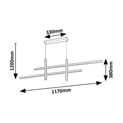 Rabalux - LED Hanglamp aan een koord LED/40W/230V 3000K