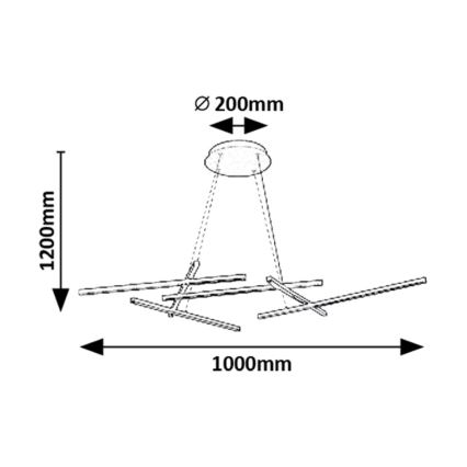 Rabalux - Dimbare LED hanglamp aan een koord LED/40W/230V 3000-6500K + afstandsbediening