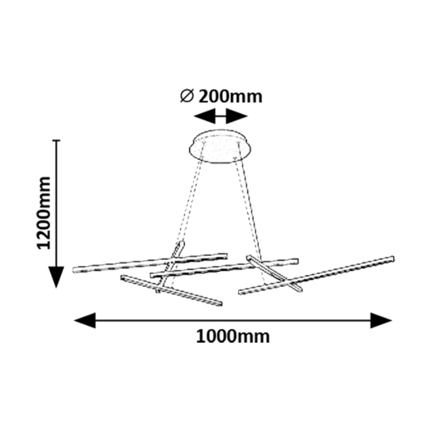 Rabalux - Dimbare LED hanglamp aan een koord LED/40W/230V 3000-6500K + afstandsbediening