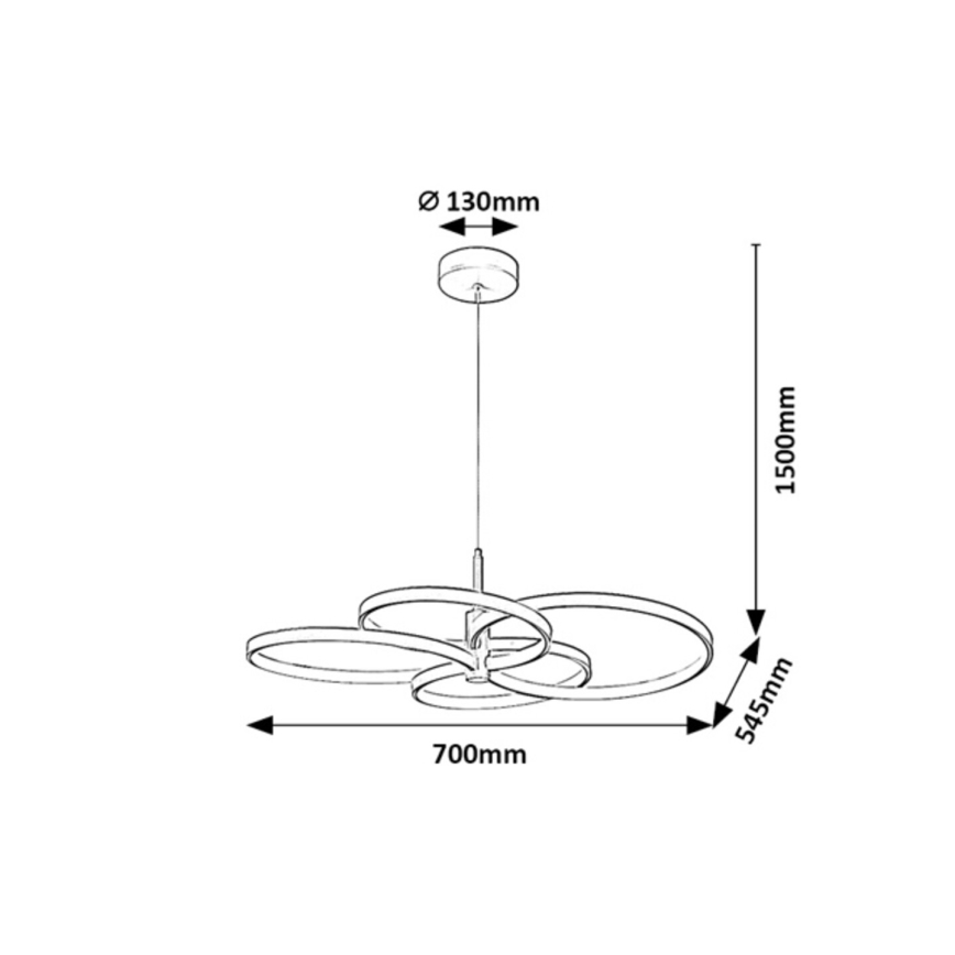 Rabalux - LED dimbare hanglamp aan kabel LED/70W/230V 3000-6500K + afstandsbediening