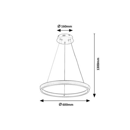 Rabalux - Dimbare LED-kabelhanglamp LED/70W/230V 3000-6500K + afstandsbediening