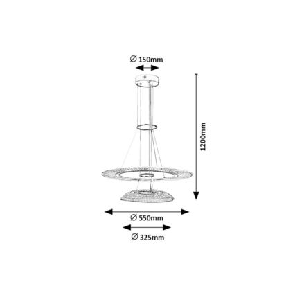 Rabalux - LED-kroonluchter aan kabel LED/36W/230V 3000K
