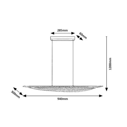 Rabalux - LED-hanglamp aan kabel LED/32W/230V 3000K