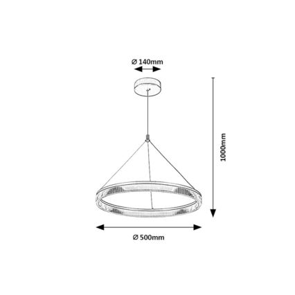 Rabalux - Dimbare LED-hanglamp aan kabel LED/24W/230V 3000-6500K + afstandsbediening