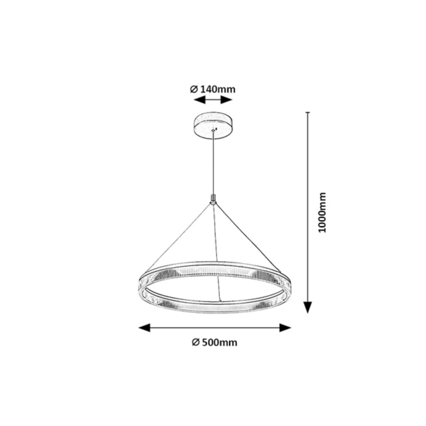 Rabalux - Dimbare LED-hanglamp aan kabel LED/24W/230V 3000-6500K + afstandsbediening