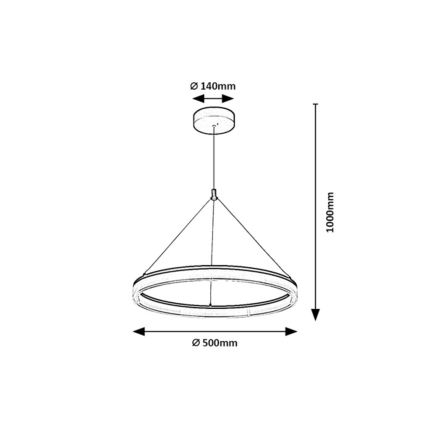 Rabalux - LED-dimbare pendellamp met kabel LED/24W/230V 3000-6500K + afstandsbediening