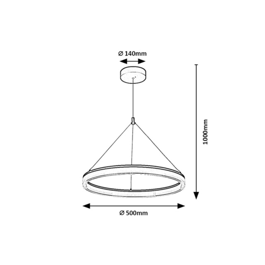 Rabalux - LED-dimbare pendellamp met kabel LED/24W/230V 3000-6500K + afstandsbediening