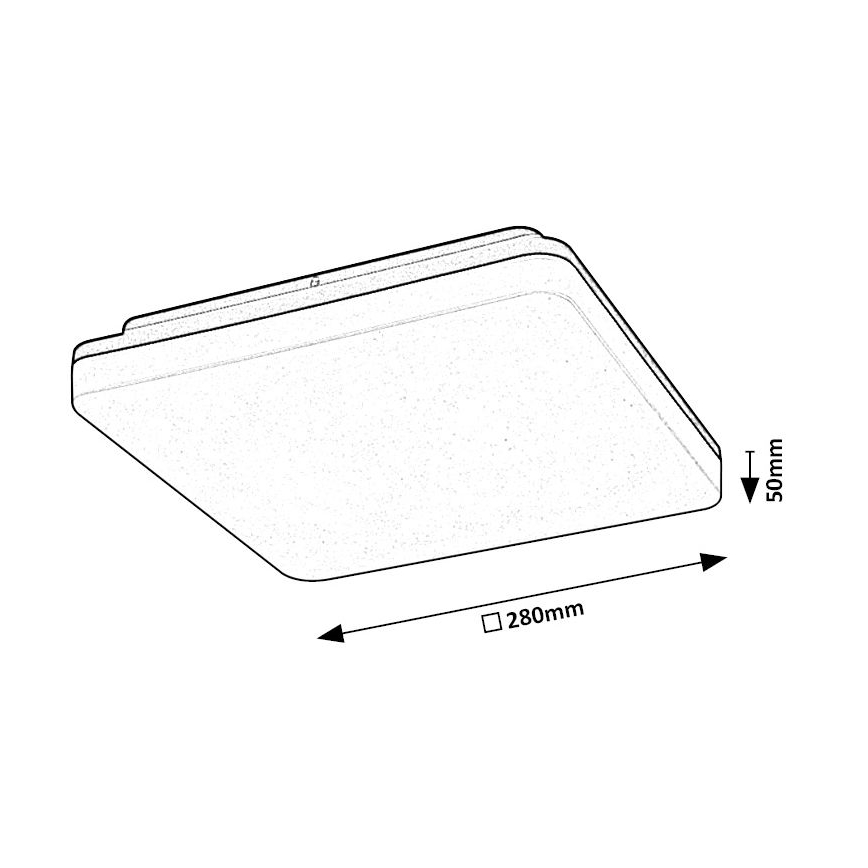 Rabalux - LED-plafondlamp voor de badkamer LED/24W/230V IP54 28x28 cm