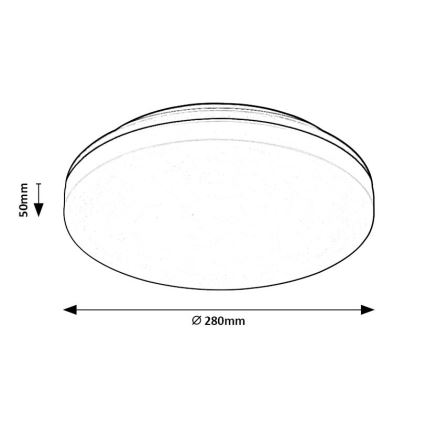 Rabalux - LED-plafondlamp voor de badkamer LED/24W/230V IP54 Ø 28 cm