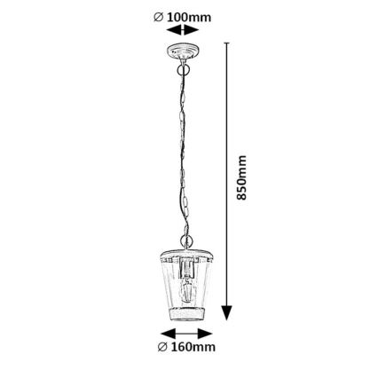 Rabalux  - Hanglamp aan een ketting voor buiten 1xE27/40W/230V IP44