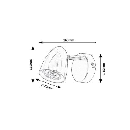 Rabalux - Wandspot 1xGU10/5W/230V wit