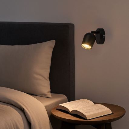 Rabalux - Wandspot 1x GU10/15W/230V zwart