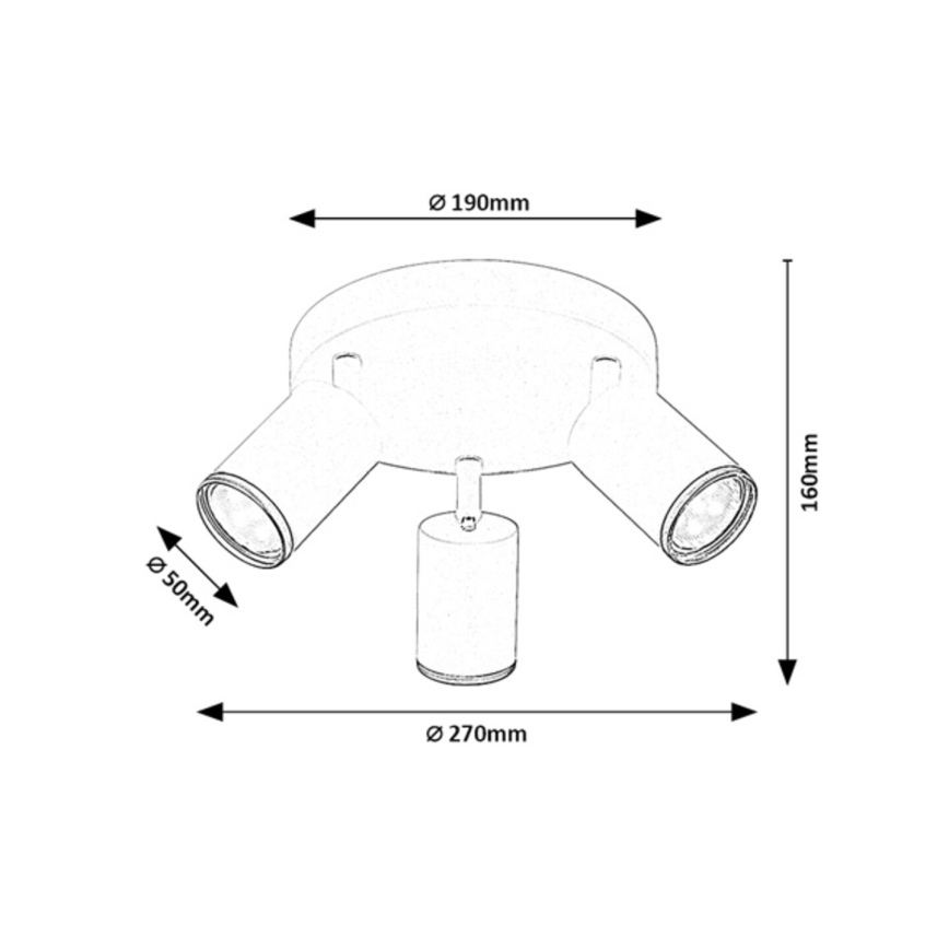 Rabalux - Spotlamp 3xGU10/15W/230V wit