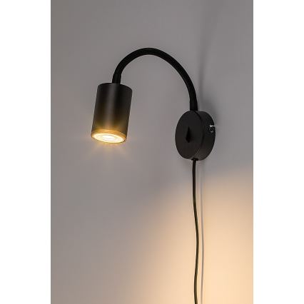 Rabalux - Wandspot 1xGU10/15W/230V zwart