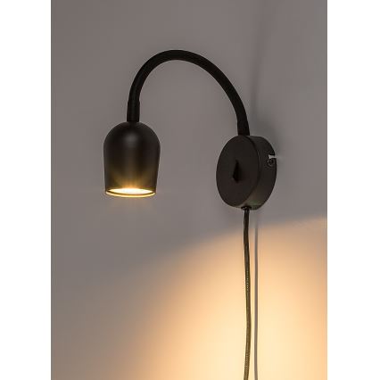 Rabalux - Wandspot 1xGU10/15W/230V zwart
