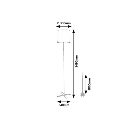 Rabalux - Staande lamp 1xE27/40W/230V wit/zwart