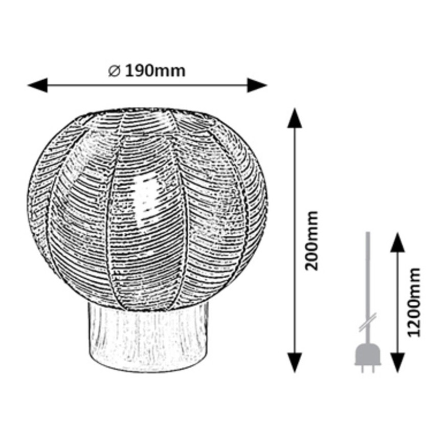 Rabalux - Tafellamp 1xE27/40W/230V