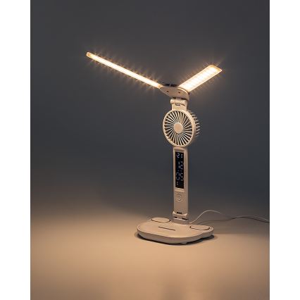 Rabalux - Dimbare LED-tafellamp met ventilator en display LED/7W/5V 3000/4000/6500K
