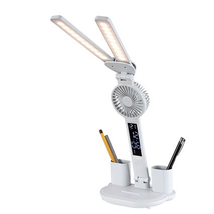 Rabalux - Dimbare LED-tafellamp met ventilator en display LED/7W/5V 3000/4000/6500K