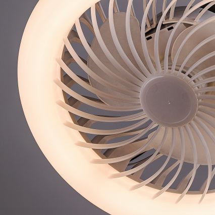 Rabalux - Dimbare LED-vloerlamp met ventilator Ø 30 cm 1xE27/16W/230V 3000-6500K + afstandsbediening