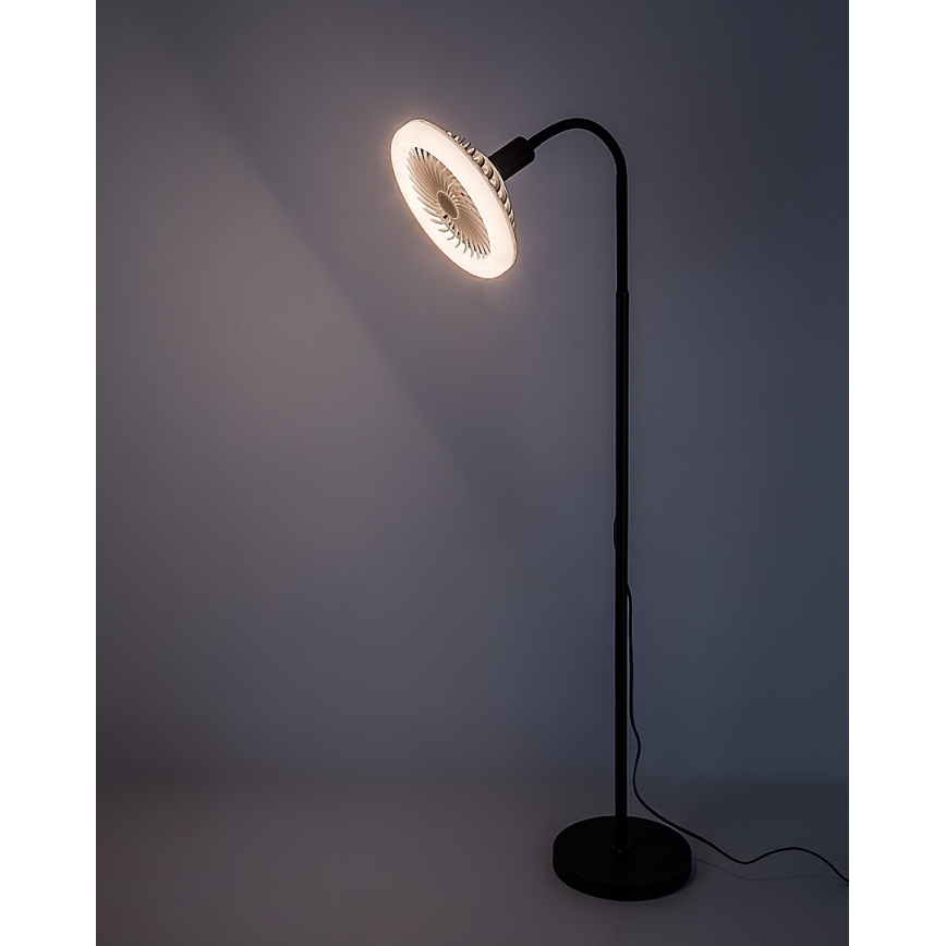Rabalux - Dimbare LED-vloerlamp met ventilator Ø 30 cm 1xE27/16W/230V 3000-6500K + afstandsbediening