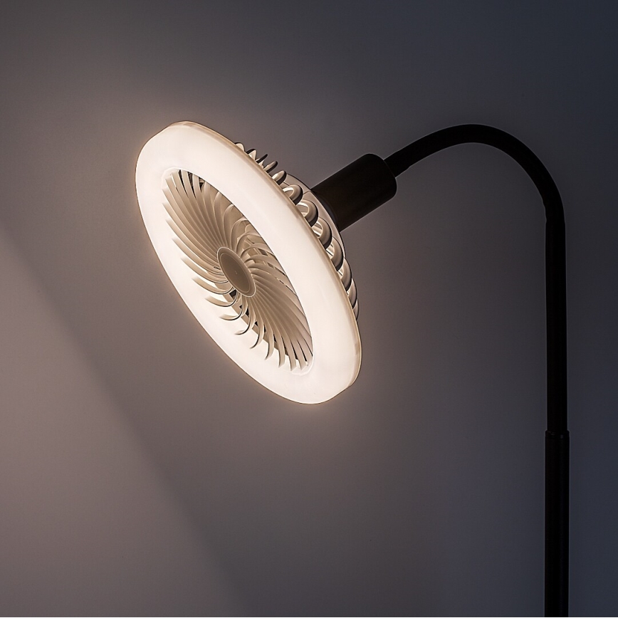 Rabalux - Dimbare LED-vloerlamp met ventilator Ø 30 cm 1xE27/16W/230V 3000-6500K + afstandsbediening