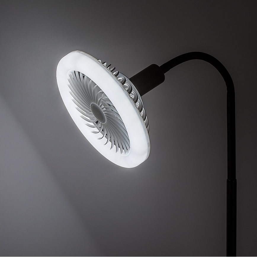 Rabalux - Dimbare LED-vloerlamp met ventilator Ø 30 cm 1xE27/16W/230V 3000-6500K + afstandsbediening
