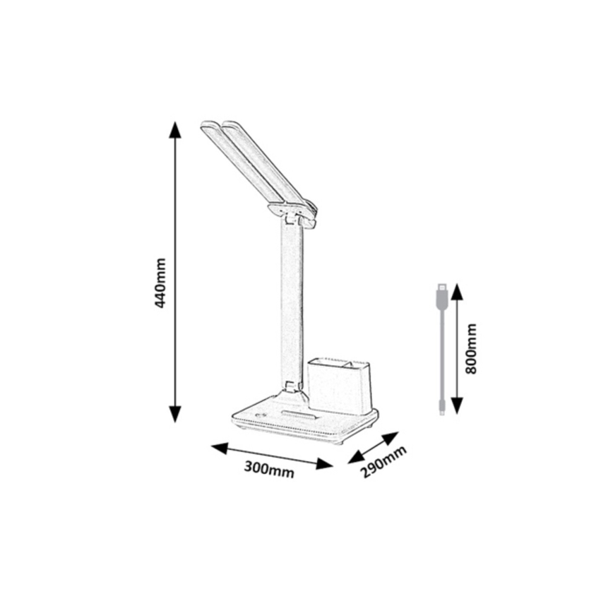 Rabalux - Dimbare LED-aanraaktafellamp LED/5W/5V 3000/4000/6500K