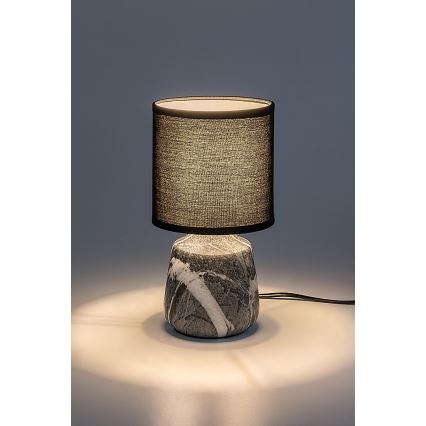 Rabalux - Tafellamp 1xE14/40W/230V zwart/marmerdecor
