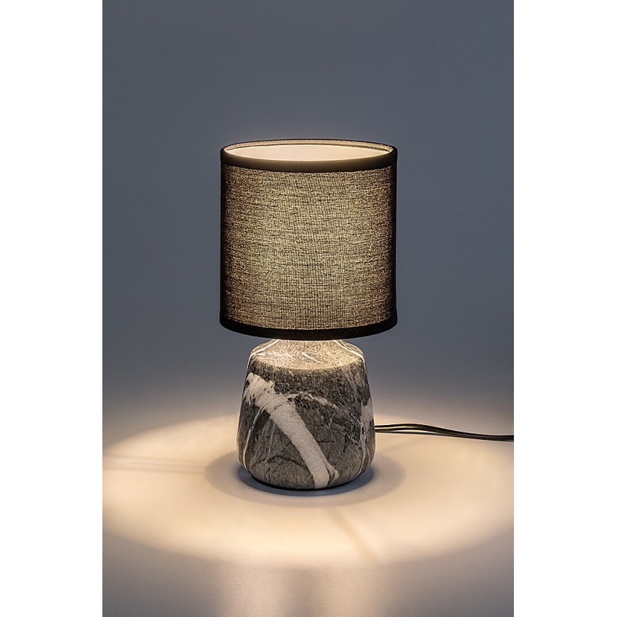 Rabalux - Tafellamp 1xE14/40W/230V zwart/marmerdecor